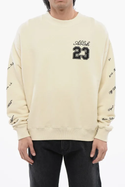 Felpa Girocollo 23 In Cotone Garzato Skate-Fit>Off-White Outlet