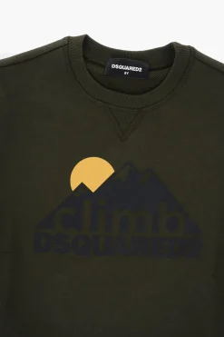 Hot Felpa girocollo RELAX in Cotone con Logo Frontale Bambino Abbigliamento
