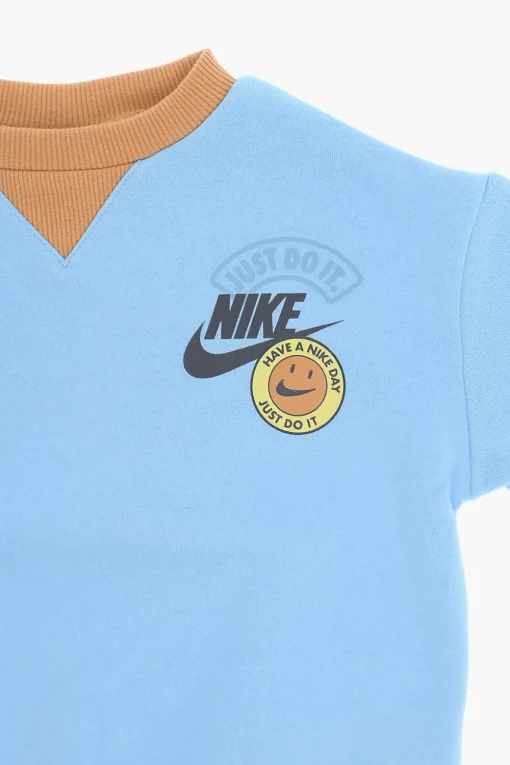 Felpa Girocollo Colorblock in Misto Cotone Felpato>Nike KIDS Online
