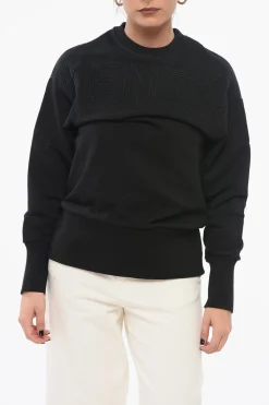 Best Felpa Girocollo con Logo Ricamato Donna Felpe