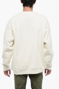 Outlet Felpa Girocollo con Logo ricamato Uomo Felpe