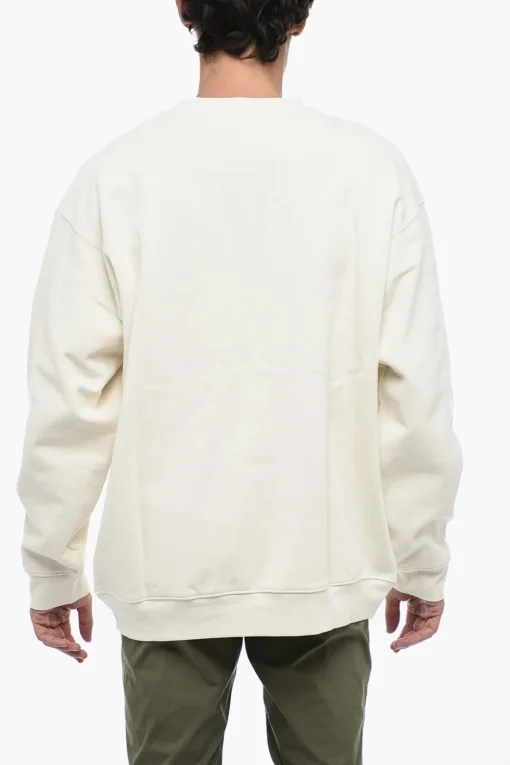 Outlet Felpa Girocollo con Logo ricamato Uomo Felpe