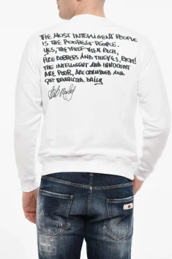 Felpa Girocollo con Stampe a Contrasto>Dsquared2 Discount