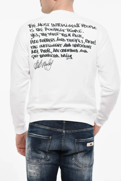 Felpa Girocollo con Stampe a Contrasto>Dsquared2 Discount