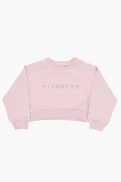 Felpa Girocollo Crop in Cotone Garzato>Givenchy KIDS Hot