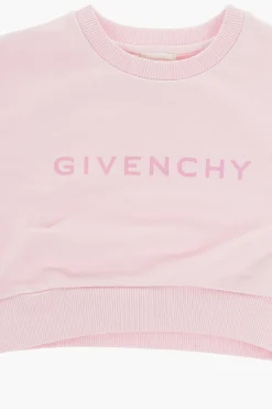 Felpa Girocollo Crop in Cotone Garzato>Givenchy KIDS Hot