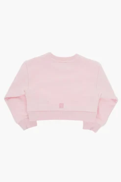 Felpa Girocollo Crop in Cotone Garzato></noscript>Givenchy KIDS Hot