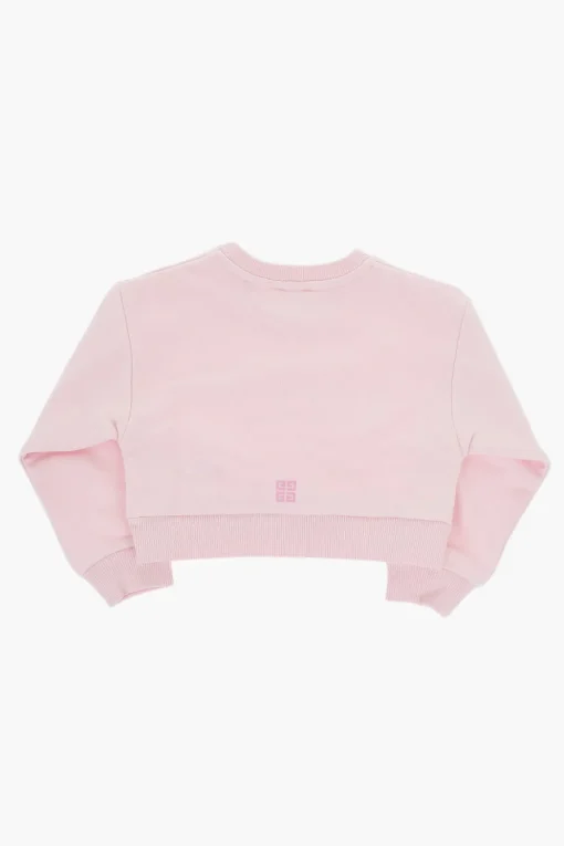 Felpa Girocollo Crop in Cotone Garzato>Givenchy KIDS Hot