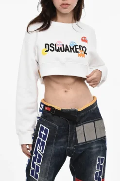 Felpa Girocollo Crop Pac-Man>Dsquared2 Discount