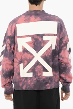 Sale Felpa Girocollo DIAG ARROW Effetto Tie-Dye Uomo Felpe