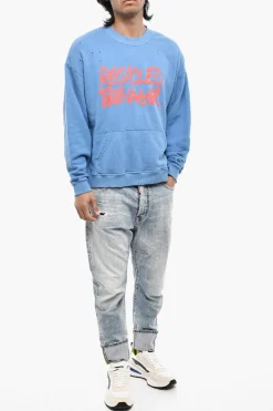 Felpa Girocollo Effetto Vintage con Tasca a Toppa></noscript>Dsquared2 New