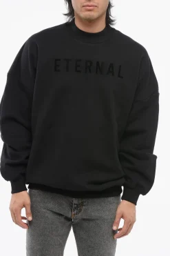Discount Felpa Girocollo ETERNAL in Cotone Garzato Uomo Felpe