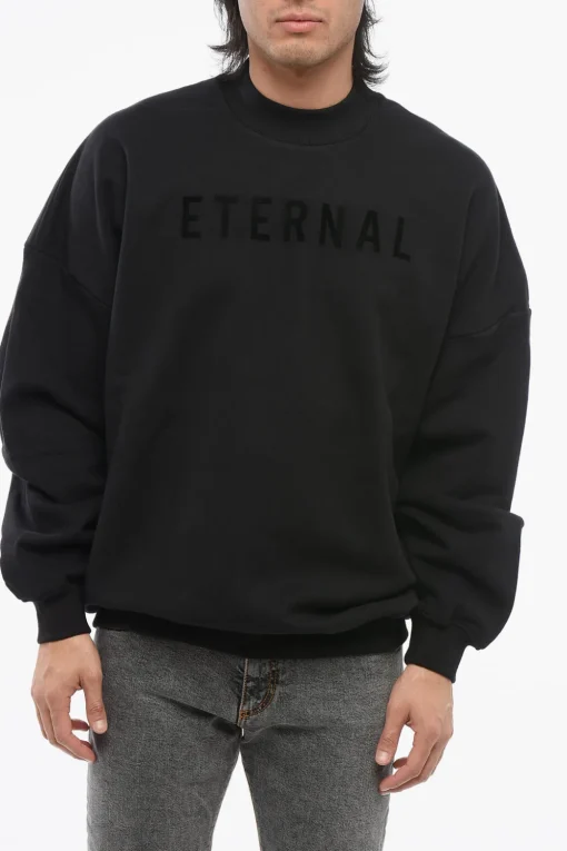Discount Felpa Girocollo ETERNAL in Cotone Garzato Uomo Felpe