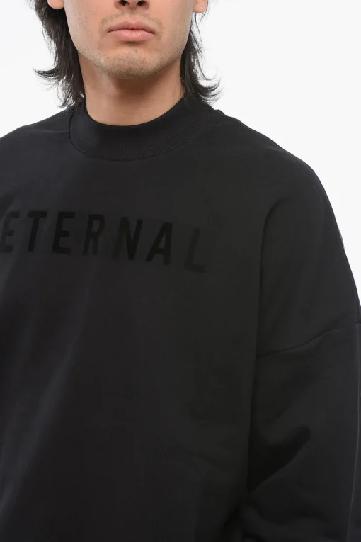 Discount Felpa Girocollo ETERNAL in Cotone Garzato Uomo Felpe