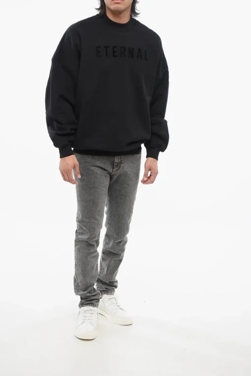 Discount Felpa Girocollo ETERNAL in Cotone Garzato Uomo Felpe