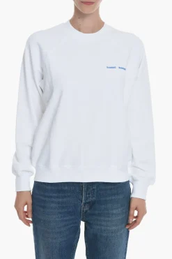 Online Felpa Girocollo GITTA in Cotone Felpato con Logo Ricamato Donna Felpe