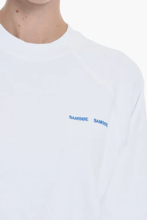 Online Felpa Girocollo GITTA in Cotone Felpato con Logo Ricamato Donna Felpe