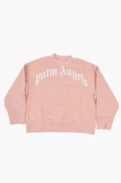 Best Felpa Girocollo in Cotone Garzato con Logo Stampato Abbigliamento