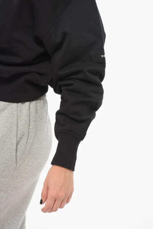 Felpa Girocollo in Cotone Garzato Monocromo>Y-3 by Yohji Yamamoto Outlet