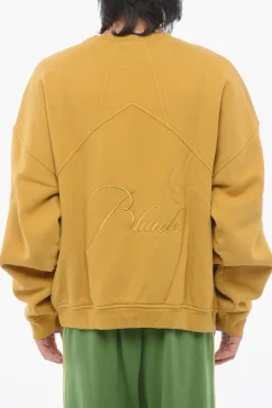 Felpa Girocollo In Cotone Felpato con Due Tasche>Rhude Clearance
