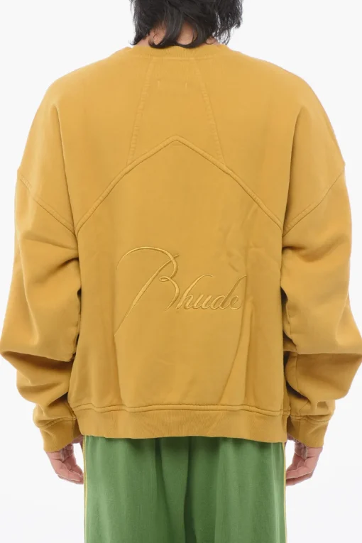 Felpa Girocollo In Cotone Felpato con Due Tasche>Rhude Clearance