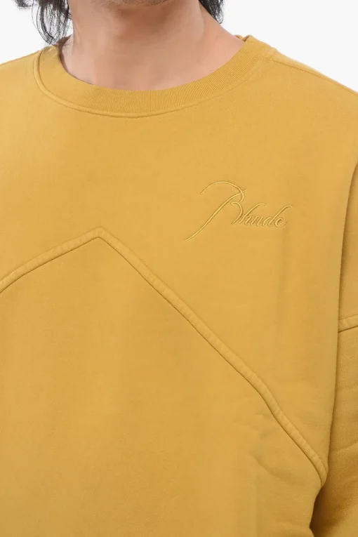 Felpa Girocollo In Cotone Felpato con Due Tasche>Rhude Clearance