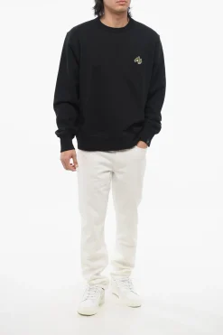 Felpa Girocollo in Cotone Garzato con Patch></noscript>RAG&BONE Clearance