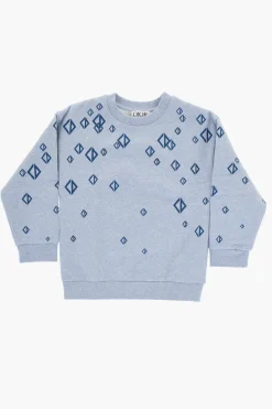 Clearance Felpa Girocollo in Cotone Felpato Stampata Bambino Abbigliamento