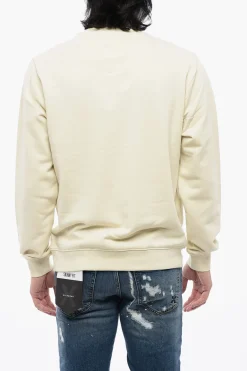 Felpa Girocollo In Cotone Garzato Con Logo Tono Su Tono>John Richmond Fashion