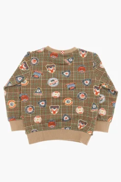 Felpa Girocollo in Pied De Poule con Stampa All-Over></noscript>MC2 Saint Barth Fashion