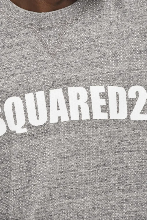 Felpa Girocollo In Strass All-Over>Dsquared2 Discount