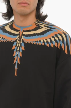 Felpa Girocollo OPTICAL WINGS in Cotone Garzato></noscript>Marcelo Burlon Online