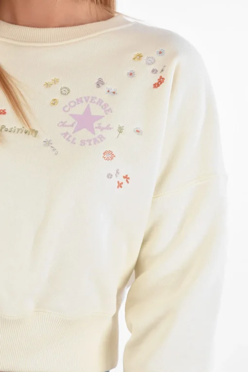 Felpa Girocollo Ricamata>Converse Online