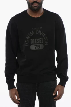 Felpa Girocollo S-GINN LOGO E17 in Cotone Garzato>Diesel Hot