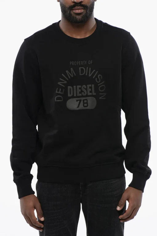 Felpa Girocollo S-GINN LOGO E17 in Cotone Garzato>Diesel Hot