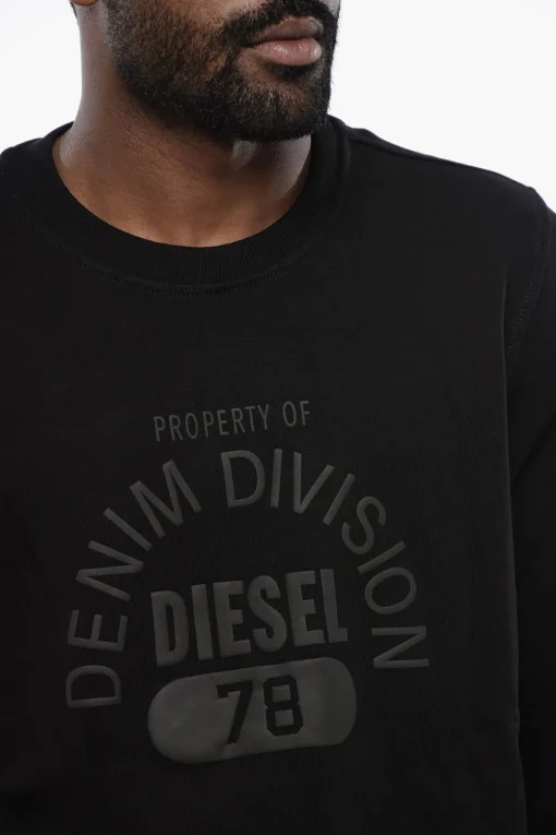 Felpa Girocollo S-GINN LOGO E17 in Cotone Garzato>Diesel Hot