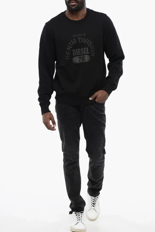 Felpa Girocollo S-GINN LOGO E17 in Cotone Garzato>Diesel Hot