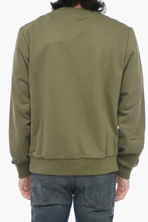 Sale Felpa Girocollo S-GINN-K35 In Cotone Garzato Con Stampa Logo Uomo Felpe