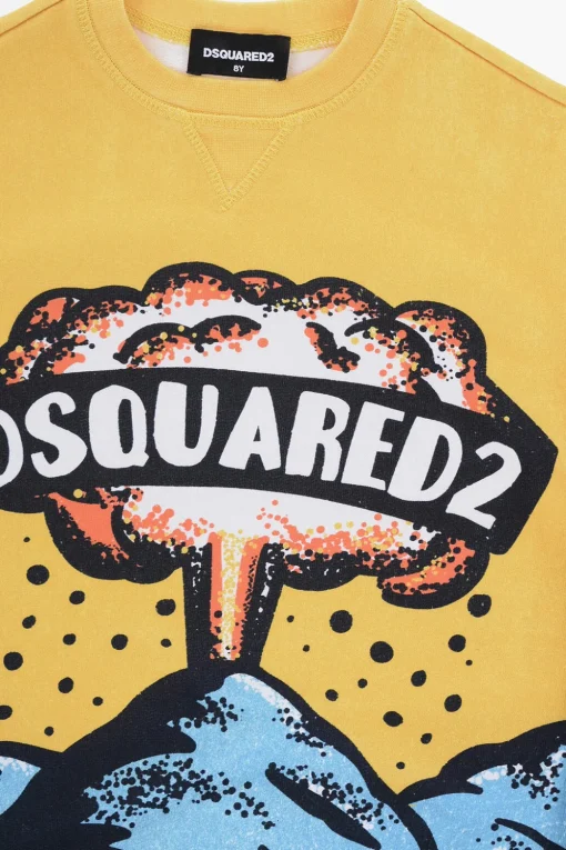 Felpa Girocollo Stampata>Dsquared2 Kids Clearance