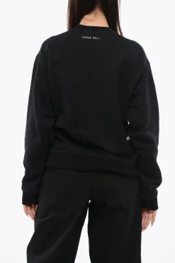 Felpa Girocollo STAR con Inserti See Through e Cristalli>Dsquared2 Hot