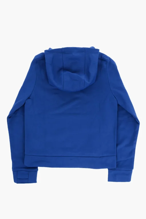 New Felpa Hoodie a Tinta Unita con Stampa in Rilievo Bambino Abbigliamento