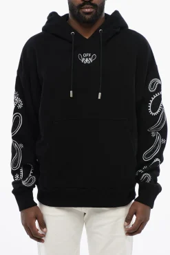 felpa Hoodie BANDANA ARR SKATE con Ricami a Contrasto>Off-White Clearance