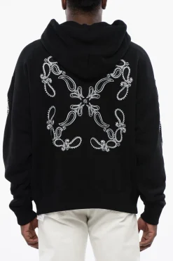 felpa Hoodie BANDANA ARR SKATE con Ricami a Contrasto>Off-White Clearance