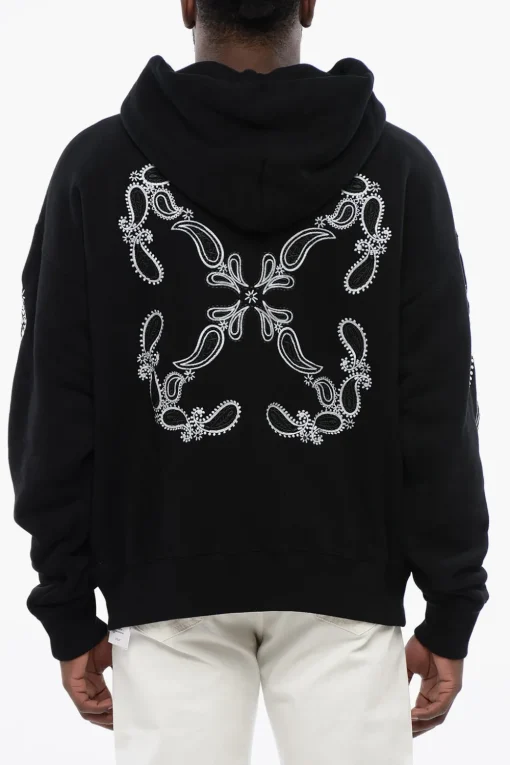 felpa Hoodie BANDANA ARR SKATE con Ricami a Contrasto>Off-White Clearance