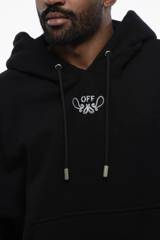 felpa Hoodie BANDANA ARR SKATE con Ricami a Contrasto>Off-White Clearance