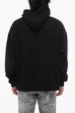 Discount Felpa Hoodie CANADIAN VILLAGE in Cotone Garzato Uomo Felpe