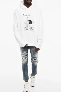 Felpa Hoodie con Dettaglio a Contrasto></noscript>Dsquared2 Sale