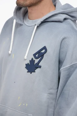 Felpa Hoodie con Motivo Schizzi di Vernice></noscript>Dsquared2 Clearance