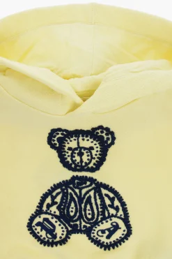 Best Felpa Hoodie con Ricamo Teddy in Spugna Abbigliamento