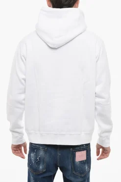 Clearance Felpa Hoodie Cool Fit con Logo Gommato Uomo Felpe